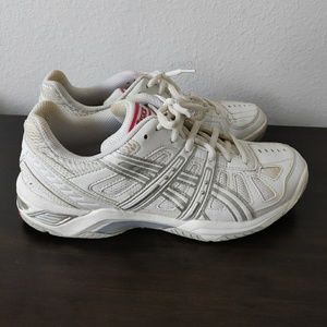 Asics Pink and White Tennis Shoes size 7.5